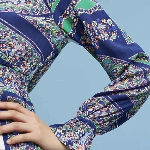 Anthropologie Maeve long sleeve colorful midi dress small - Picture 5 of 12